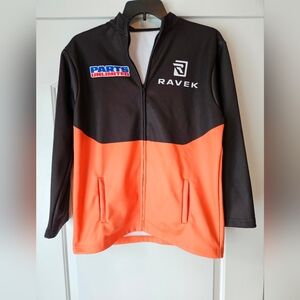 MPG Softshell Race Jacket‎ Men's Large Orange and Black Fall Light Soft Ravek